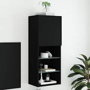 TV skříňka s LED osvětlením černá 40,5 x 30 x 102 cm - obrázek 1