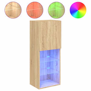TV skříňka s LED osvětlením dub sonoma 40,5 x 30 x 102 cm - obrázek 2