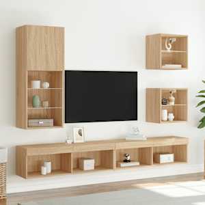 TV skříňka s LED osvětlením dub sonoma 40,5 x 30 x 102 cm - obrázek 3