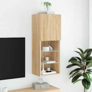 TV skříňka s LED osvětlením dub sonoma 40,5 x 30 x 102 cm - obrázek 4