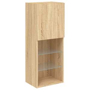 TV skříňka s LED osvětlením dub sonoma 40,5 x 30 x 102 cm - obrázek 7