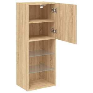 TV skříňka s LED osvětlením dub sonoma 40,5 x 30 x 102 cm - obrázek 8