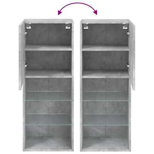 TV skříňka s LED osvětlením betonově šedá 40,5 x 30 x 102 cm - obrázek 12