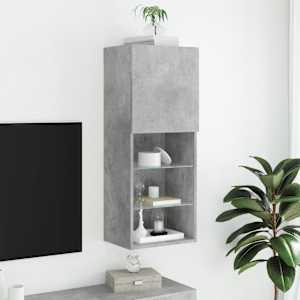 TV skříňka s LED osvětlením betonově šedá 40,5 x 30 x 102 cm - obrázek 4