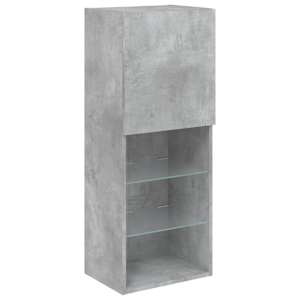 TV skříňka s LED osvětlením betonově šedá 40,5 x 30 x 102 cm - obrázek 7
