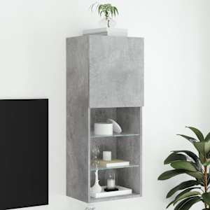 TV skříňka s LED osvětlením betonově šedá 40,5 x 30 x 102 cm - obrázek 1