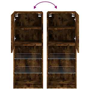 TV skříňka s LED osvětlením kouřový dub 40,5 x 30 x 102 cm - obrázek 12