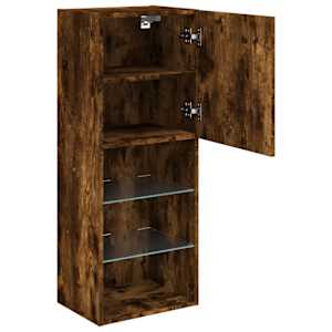 TV skříňka s LED osvětlením kouřový dub 40,5 x 30 x 102 cm - obrázek 8