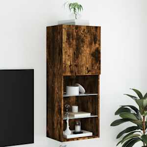 TV skříňka s LED osvětlením kouřový dub 40,5 x 30 x 102 cm - obrázek 1