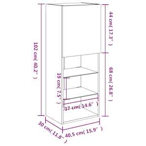 TV skříňka s LED osvětlením šedá sonoma 40,5 x 30 x 102 cm - obrázek 19