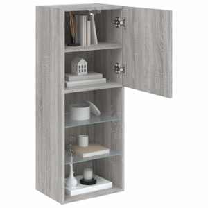 TV skříňka s LED osvětlením šedá sonoma 40,5 x 30 x 102 cm - obrázek 6