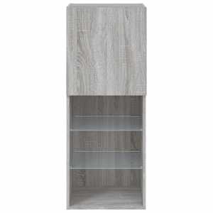 TV skříňka s LED osvětlením šedá sonoma 40,5 x 30 x 102 cm - obrázek 9
