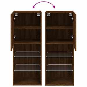 TV skříňka s LED osvětlením hnědý dub 40,5 x 30 x 102 cm - obrázek 12