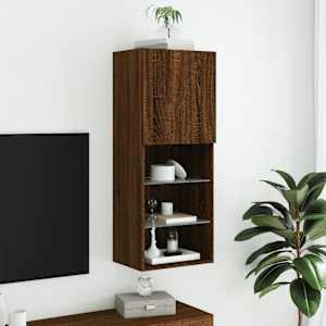 TV skříňka s LED osvětlením hnědý dub 40,5 x 30 x 102 cm - obrázek 4