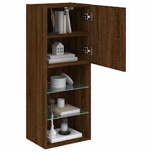 TV skříňka s LED osvětlením hnědý dub 40,5 x 30 x 102 cm - obrázek 6