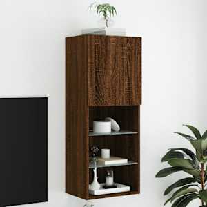 TV skříňka s LED osvětlením hnědý dub 40,5 x 30 x 102 cm - obrázek 1