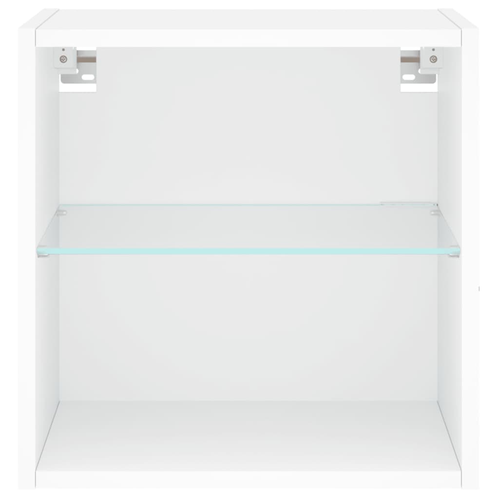  Nočné stolíky s LED svetlami nástenné 2 ks biele
