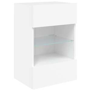 Nástěnná TV skříňka s LED osvětlením bílá 40 x 30 x 60,5 cm - obrázek 6