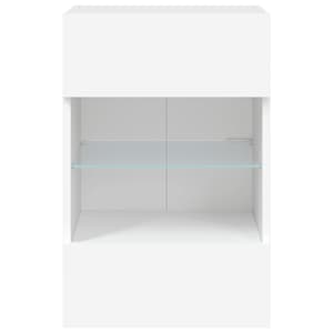 Nástěnná TV skříňka s LED osvětlením bílá 40 x 30 x 60,5 cm - obrázek 8