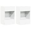 vidaXL seinakapid LED-tuledega teleri jaoks 2 tk, valge, 40 x 30 x 60,5 cm