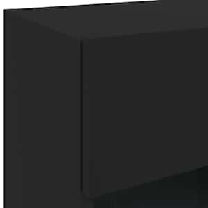 Nástěnná TV skříňka s LED osvětlením černá 40 x 30 x 60,5 cm - obrázek 11
