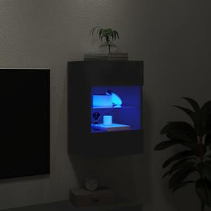 Nástěnná TV skříňka s LED osvětlením černá 40 x 30 x 60,5 cm - obrázek 3