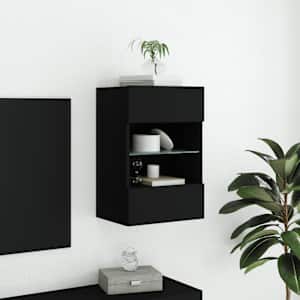 Nástěnná TV skříňka s LED osvětlením černá 40 x 30 x 60,5 cm - obrázek 4