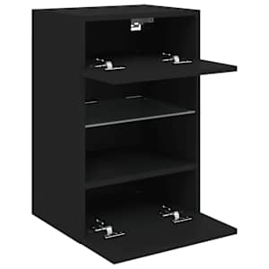 Nástěnná TV skříňka s LED osvětlením černá 40 x 30 x 60,5 cm - obrázek 7