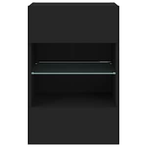 Nástěnná TV skříňka s LED osvětlením černá 40 x 30 x 60,5 cm - obrázek 8
