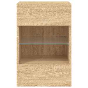 Nástěnná TV skříňka s LED osvětlením dub sonoma 40x30x60,5 cm - obrázek 8