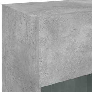Nástěnná TV skříňka s LED osvětlením betonově šedá 40x30x60,5cm - obrázek 11