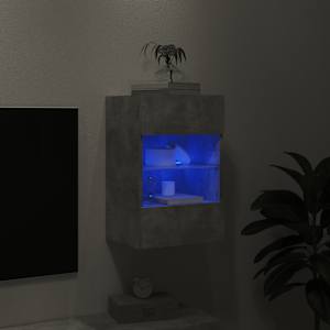 Nástěnná TV skříňka s LED osvětlením betonově šedá 40x30x60,5cm - obrázek 3