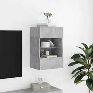 Nástěnná TV skříňka s LED osvětlením betonově šedá 40x30x60,5cm - obrázek 4