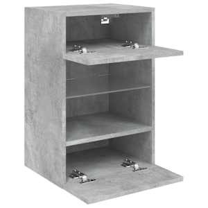 Nástěnná TV skříňka s LED osvětlením betonově šedá 40x30x60,5cm - obrázek 7