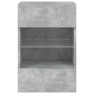 Nástěnná TV skříňka s LED osvětlením betonově šedá 40x30x60,5cm - obrázek 8