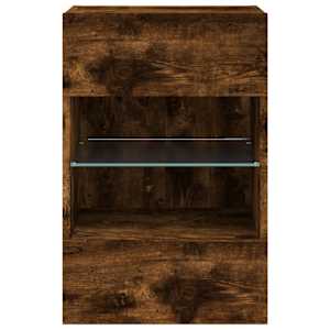 Nástěnná TV skříňka s LED osvětlením kouřový dub 40x30x60,5 cm - obrázek 8