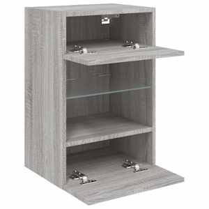 Nástěnná TV skříňka s LED osvětlením šedá sonoma 40x30x60,5 cm - obrázek 7