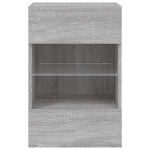 Nástěnná TV skříňka s LED osvětlením šedá sonoma 40x30x60,5 cm - obrázek 8