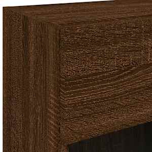 Nástěnná TV skříňka s LED osvětlením hnědý dub 40x30x60,5 cm - obrázek 11