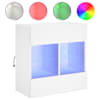 vidaXL teleri seinakapp LED-tuledega, valge, 58,5 x 30 x 60,5 cm