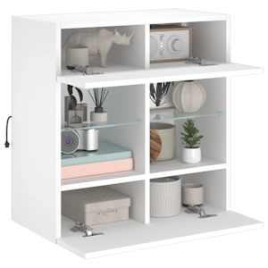 Nástěnná TV skříňka s LED osvětlením bílá 58,5 x 30 x 60,5 cm - obrázek 15