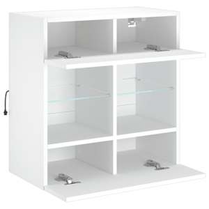 Nástěnná TV skříňka s LED osvětlením bílá 58,5 x 30 x 60,5 cm - obrázek 7