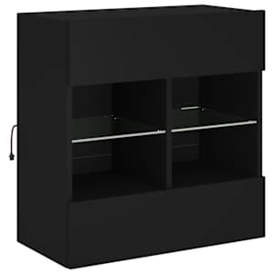 Nástěnná TV skříňka s LED osvětlením černá 58,5 x 30 x 60,5 cm - obrázek 5