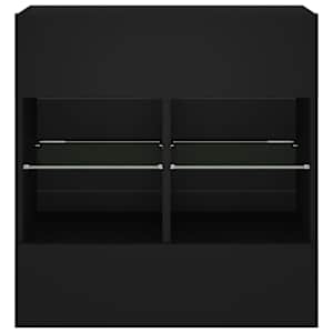 Nástěnná TV skříňka s LED osvětlením černá 58,5 x 30 x 60,5 cm - obrázek 6