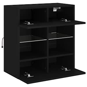 Nástěnná TV skříňka s LED osvětlením černá 58,5 x 30 x 60,5 cm - obrázek 7