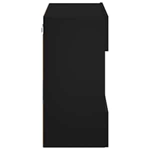 Nástěnná TV skříňka s LED osvětlením černá 58,5 x 30 x 60,5 cm - obrázek 9