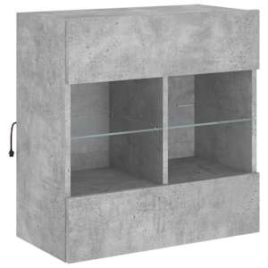 Nástěnná TV skříňka s LED betonově šedá 58,5 x 30 x 60,5 cm - obrázek 5
