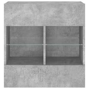 Nástěnná TV skříňka s LED betonově šedá 58,5 x 30 x 60,5 cm - obrázek 6