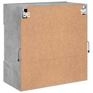 Nástěnná TV skříňka s LED betonově šedá 58,5 x 30 x 60,5 cm - obrázek 8