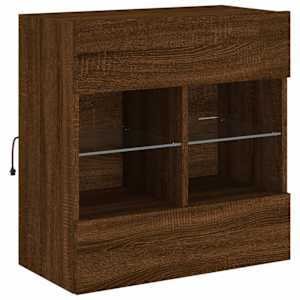 Nástěnná TV skříňka s LED osvětlením hnědý dub 58,5x30x60,5 cm - obrázek 5